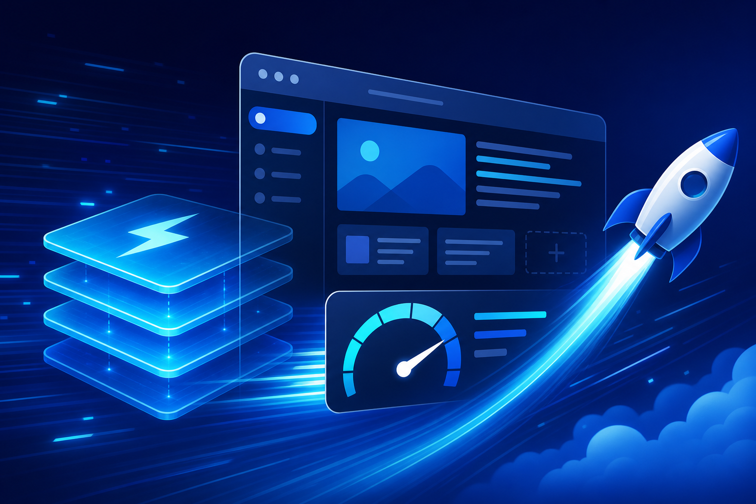 WordPress performance and LiteSpeed cache layers illustration